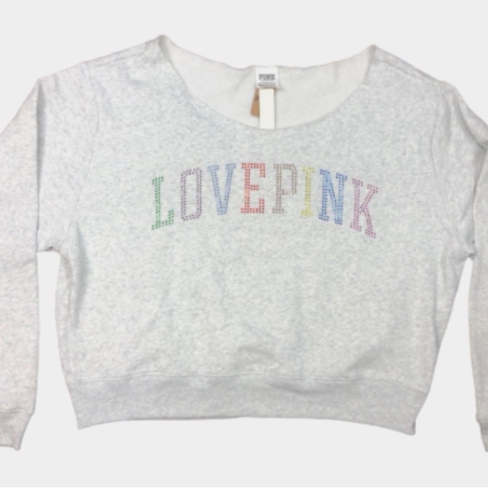 PINK Victoria's Secret Gray Love Pink Sweatshirt